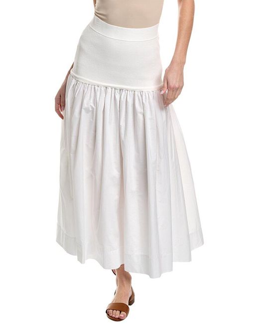 A.L.C. White Marlowe Maxi Skirt