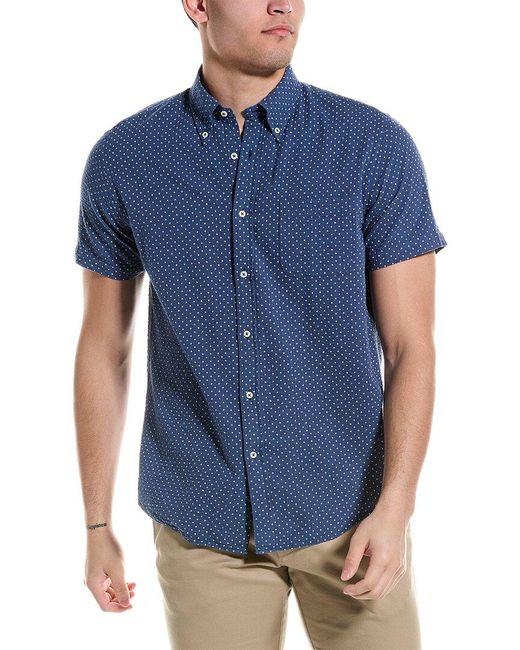 Brooks Brothers Blue Seersucker Regular Polo Shirt for men