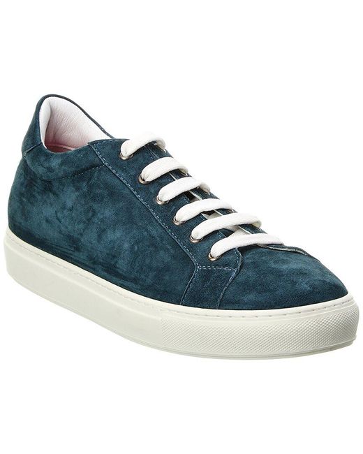 Isaia Blue Suede Sneaker for men