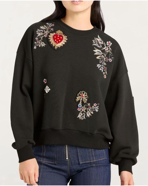 Cinq À Sept Black Heritage Patch Brandy Pullover