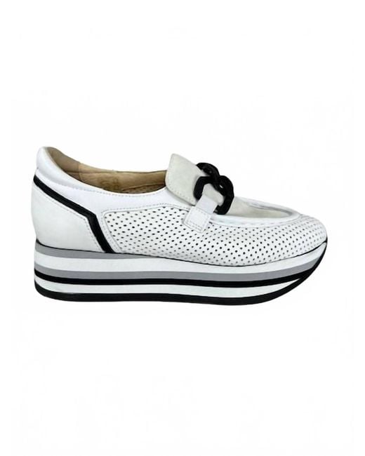 Softwaves White Cassie Platform Loafers