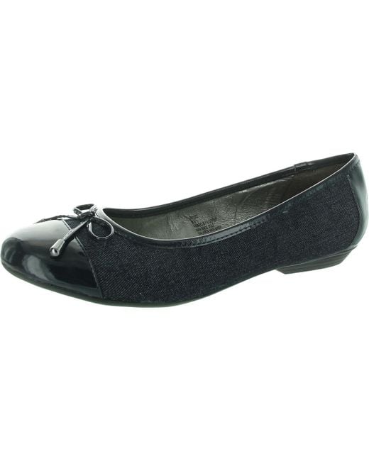 Karen Scott Black Denim Flat Shoes