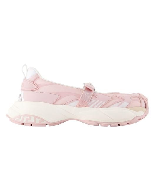 Versace Pink Mary Jane Sneakers