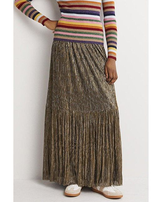 Boden Multicolor Metallic Party Maxi Skirt