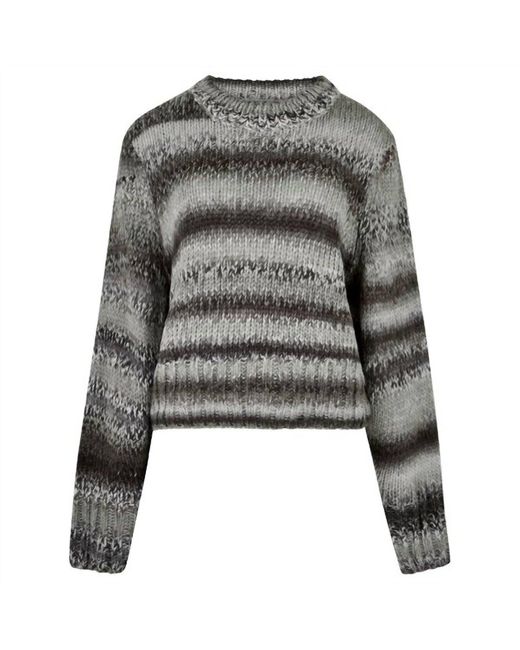Apricot Gray Mixed Knit Sweater