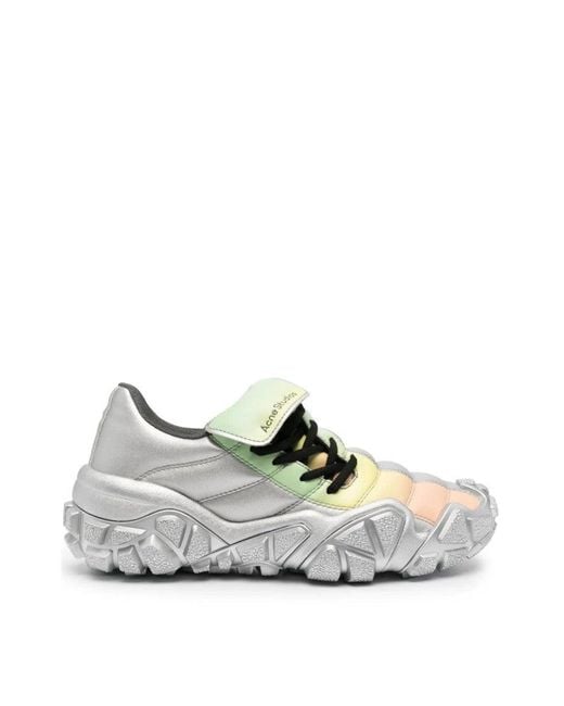 Acne Studios Men's Gray Bolzter Football Low-Top Sneakers