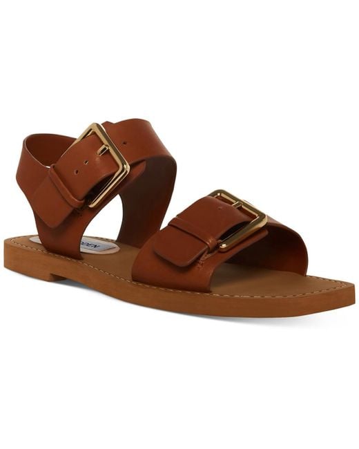Steve Madden Brown Santo Buckle Slingback Sandals