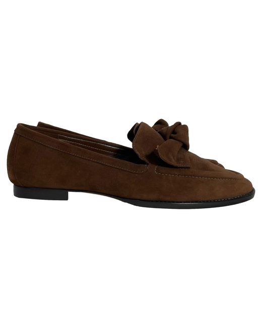 Alexandre Birman Brown Clarita Bow Loafers