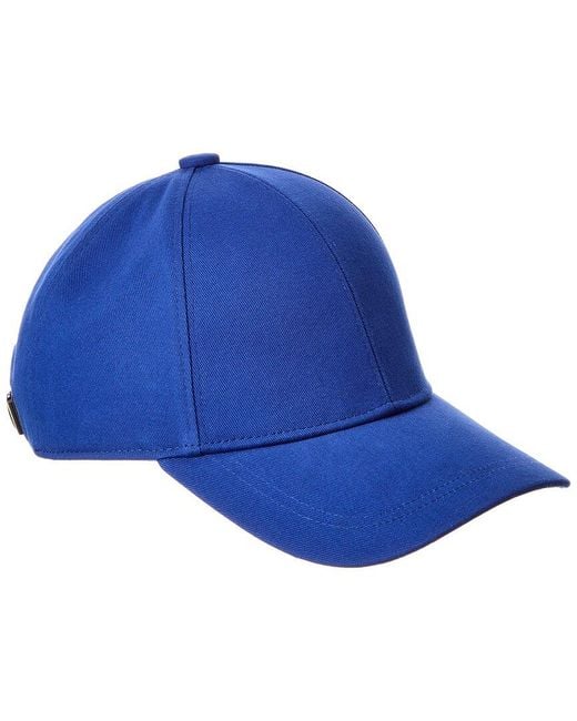 Bruno Magli Blue Twill Baseball Cap