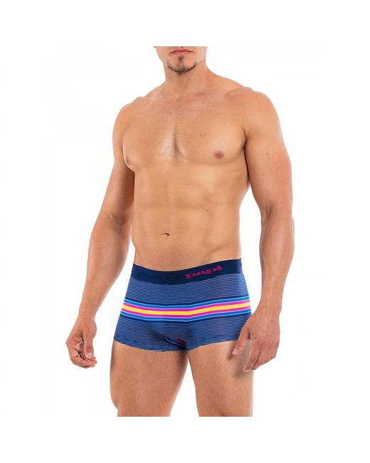 Papi Blue Beachside Stripes Brazilian Trunk for men