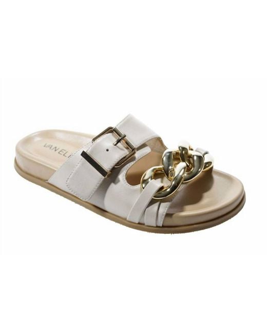 Vaneli Black Farasy Nappa Slide Sandal