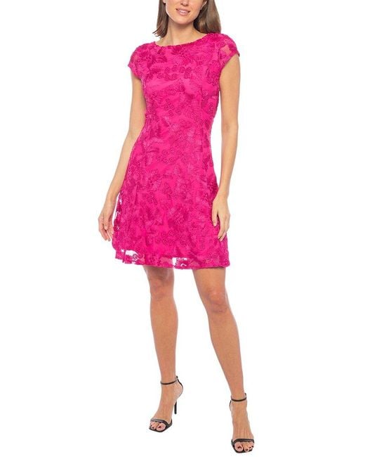 Marina Pink Embellished Mini Dress