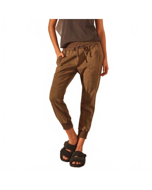 James Perse Brown Mixed Media Pants