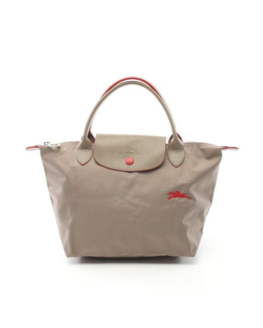 Longchamp Gray Le Priage Club Top Handle S Le Preage Club Handbag Tote Bag Nylon Leather