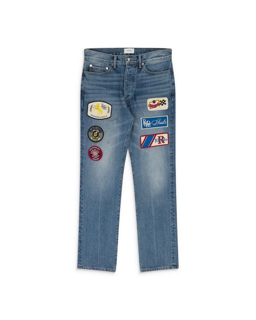 Rhude Blue Patch Denim Pants for men