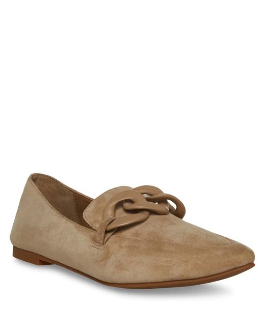 Steve Madden Brown Famed Flats Pointed Toe Loafers Shoes Jobb503