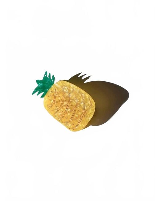Solar Eclipse Yellow Pineapple Claw Clip