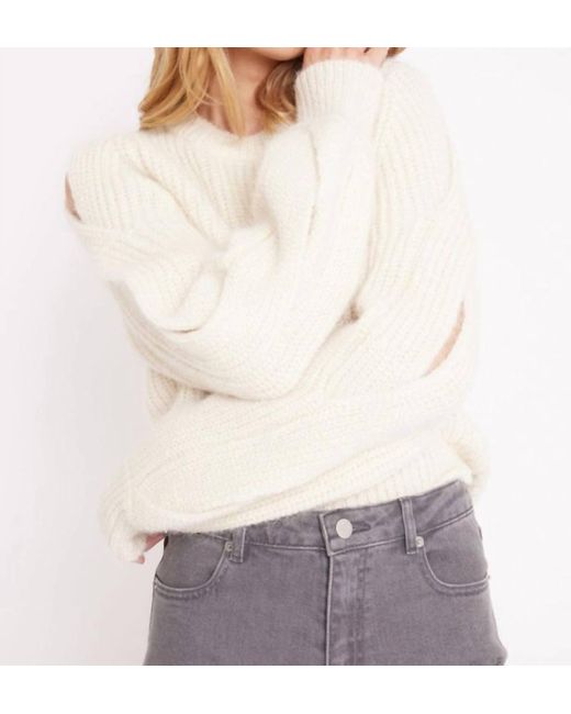 Berenice White Sarah Cut Out Sweater