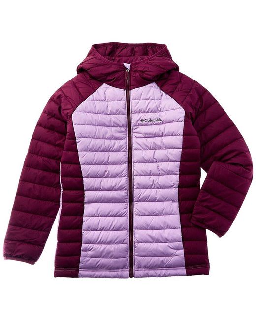 Columbia Purple Powder Lite Hooded Jacket