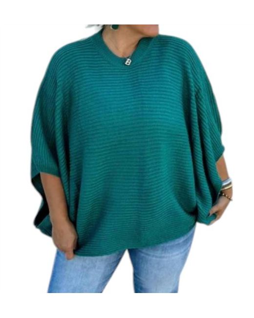 Blakely Green Meg Pullover Poncho