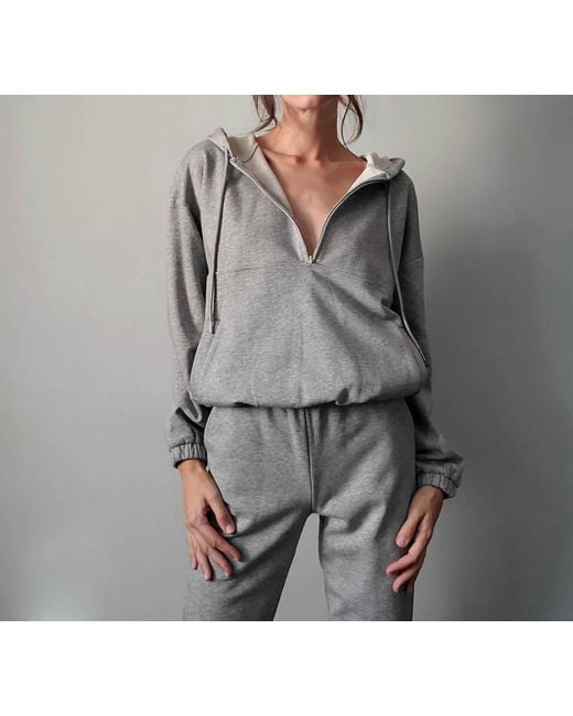 LBLC The Label Gray Joey Hooded Pullover