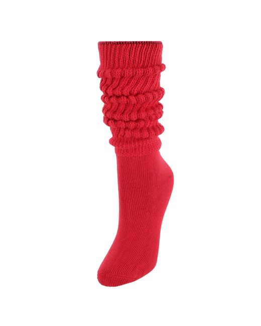 CTM Red Super Soft Heavy Slouch Socks (1 Pair)