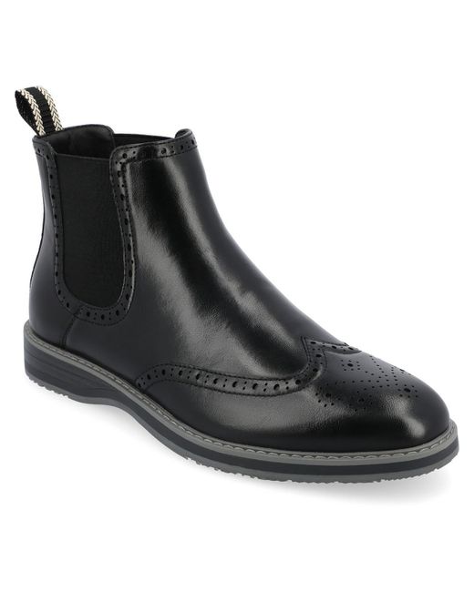 Vance Co. Black Thorpe Pull On Ankle Boot Chelsea Boots for men
