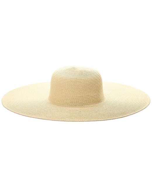 Surell Natural Large Paper Straw Floppy Picture Hat