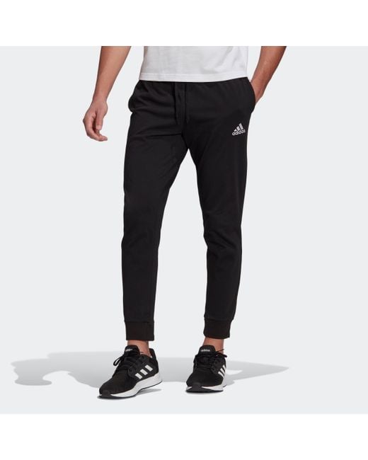 essentials single jersey tapered cuff pants
