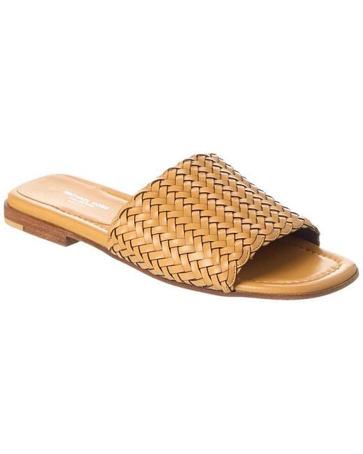 Michael Kors Brown Mcgraw Leather Sandal