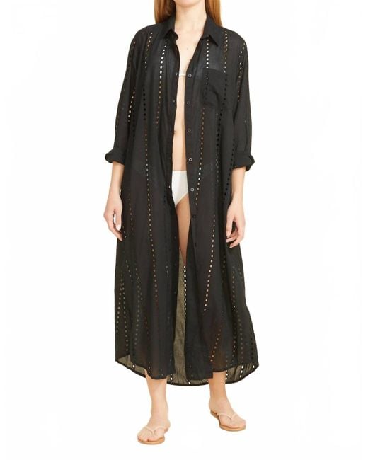 Sitano Black Po Cover Up Dress