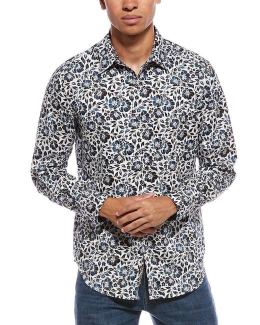 Robert Graham Gray Hatley Classic Fit Woven Shirt for men