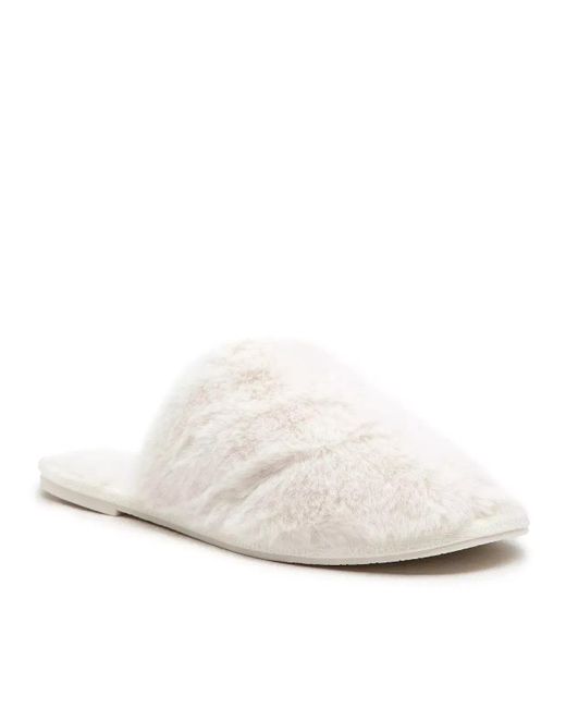 Michael Kors White Frieda Slippers Round Toe Slip On Slide Gbnc392