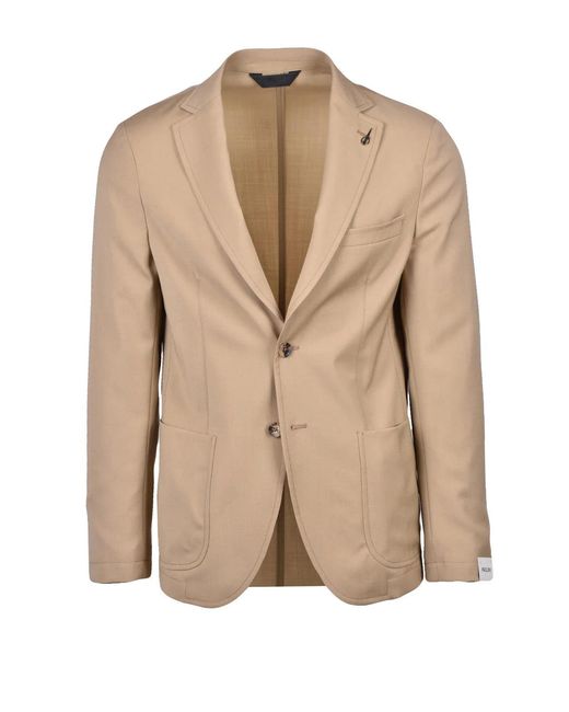 Paoloni Natural Virgin Wool Jacket for men