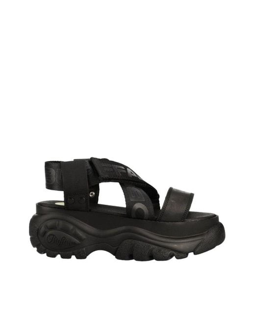 Buffalo Black Classic Sandals