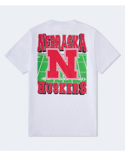 Aéropostale White Nebraska Cornhuskers Relaxed Graphic Tee for men