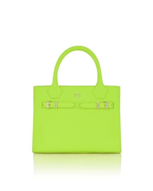 Philipp Plein Green Small Shopper Bag