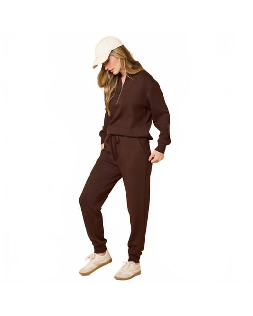Softies Brown Dreamtech Zip Jogger Set
