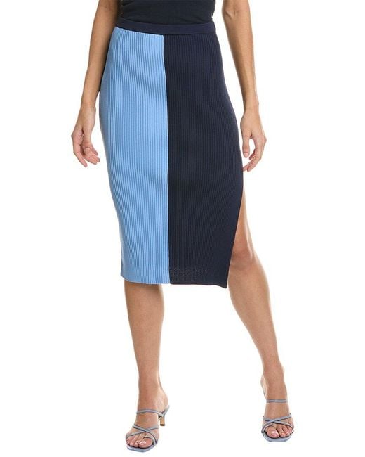 Staud Blue Lorraine Skirt