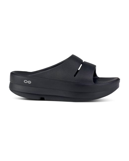 OOFOS Black Oomega Ooahh Sandal