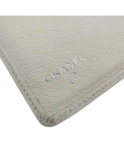 Chanel Gray Leather Wallet (pre-owned) for men