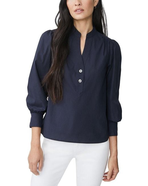 J.McLaughlin Blue Rashell Blouse