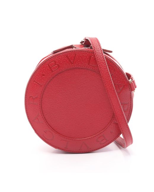 BVLGARI Red Bulgari Bulgari Shoulder Bag Leather