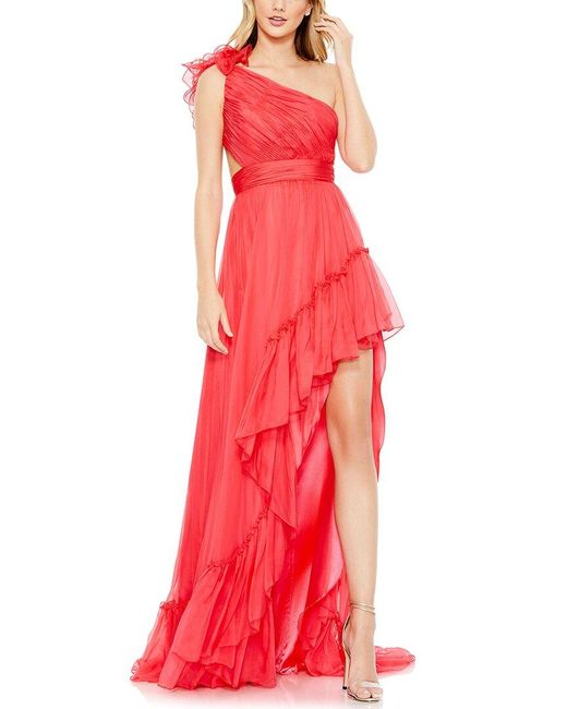 Mac Duggal Red Asymmetrical High-low Gown