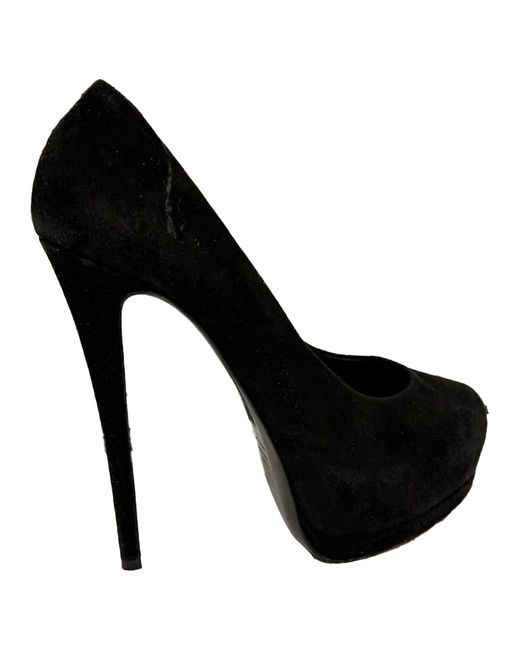 Giuseppe Zanotti Black Round-Toe Platform Pumps