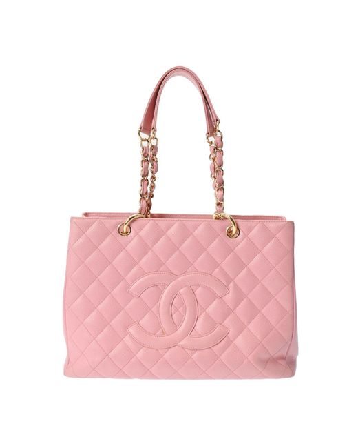 Chanel Pink Leather Tote Bag (pre-owned)
