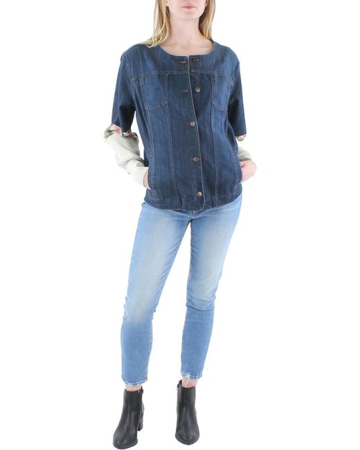 Refried Apparel Blue Lightweight Denim Jacket