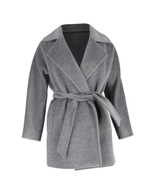 Max Mara Gray Belted Coat