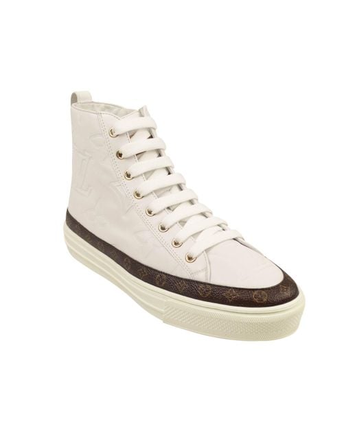 Louis Vuitton White Stellar High Top Boot Sneakers