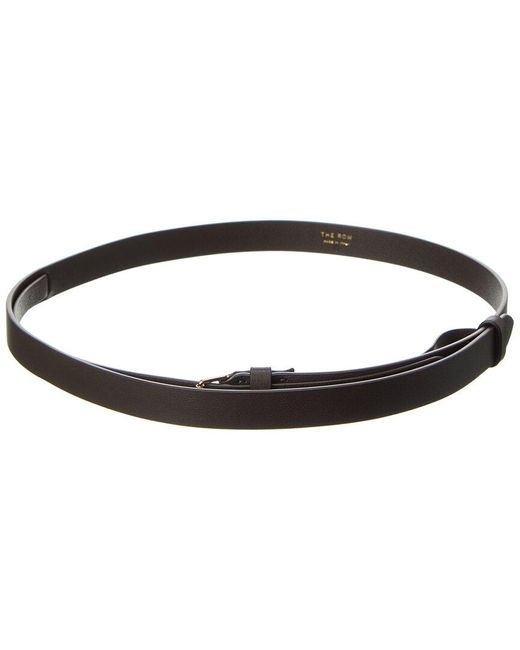 The Row Black Manny Small Leather Belt